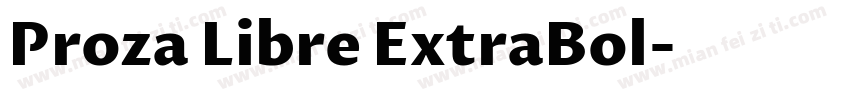 Proza Libre ExtraBol字体转换
